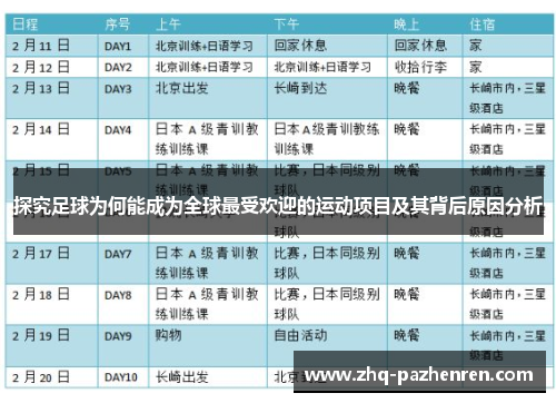 探究足球为何能成为全球最受欢迎的运动项目及其背后原因分析