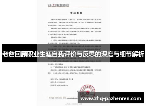 老詹回顾职业生涯自我评价与反思的深度与细节解析