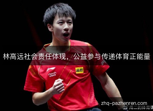 林高远社会责任体现,公益参与传递体育正能量 林高远社会责任体现,公益参与传递体育正能量